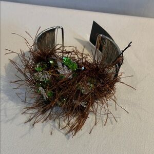 NWT SISA Fashion designs handmade recycled adjustable cuff bracelet fairy gothic